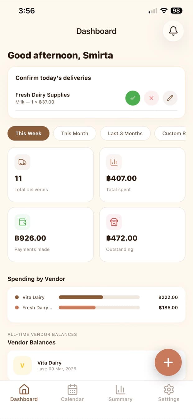 HouseBook dashboard screenshot